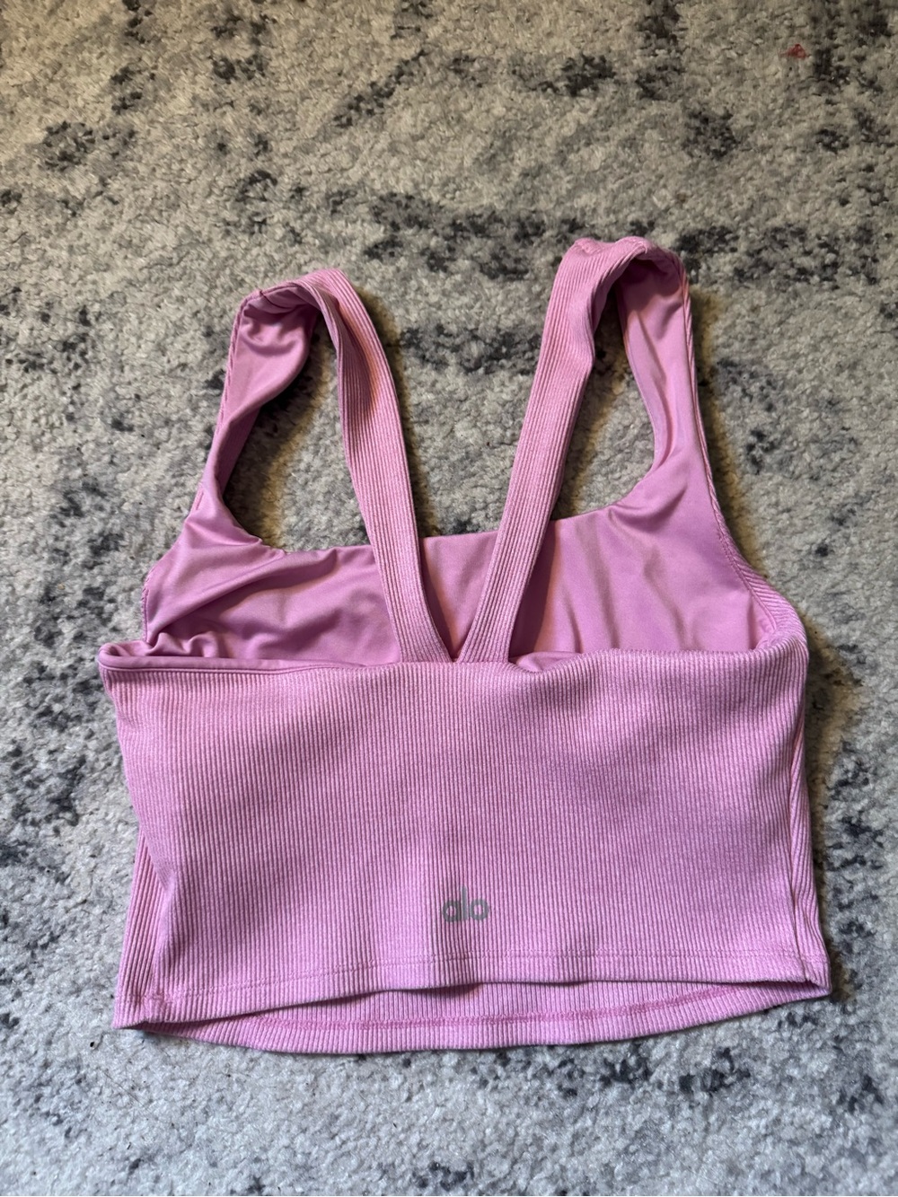 ALO Yoga Ribbed V-Back Crop Bralette